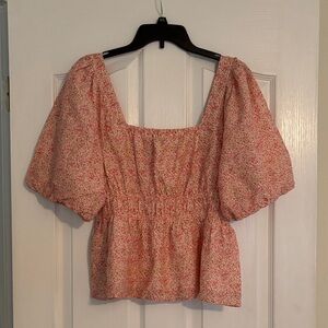 Vineyard Vines Pink Floral Blouse nwot